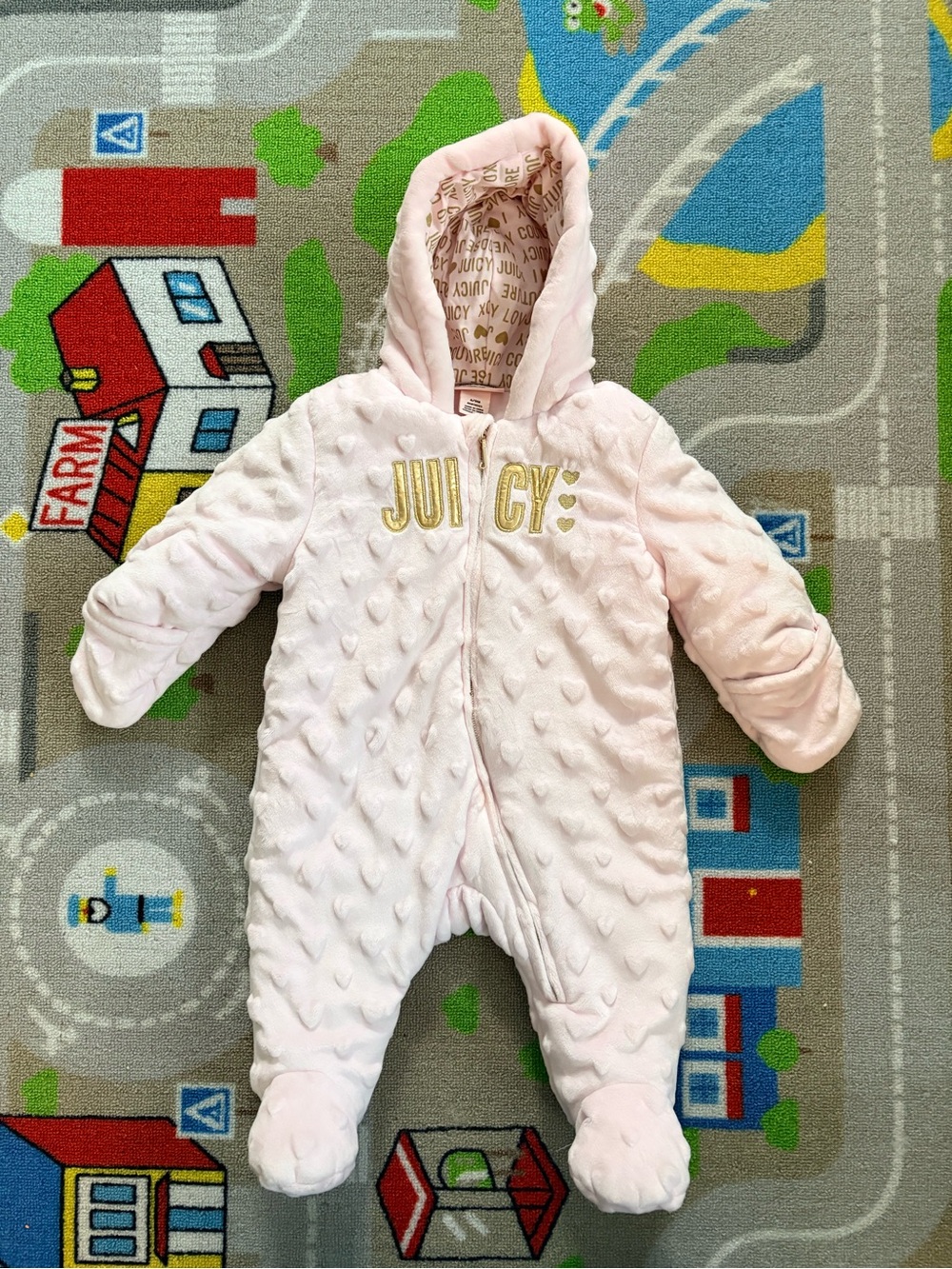 6/9 Months Baby Juicy Couture Pink Bunting Suit
